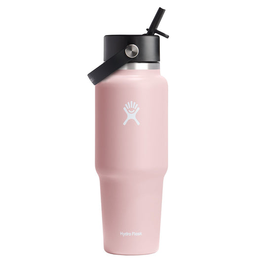 Hydro Flask 32oz Wide Flex Straw Travel Trillium Trinkflasche Hellpink