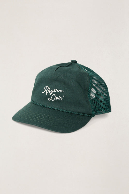 Rhythm Script Trucker Cap Green