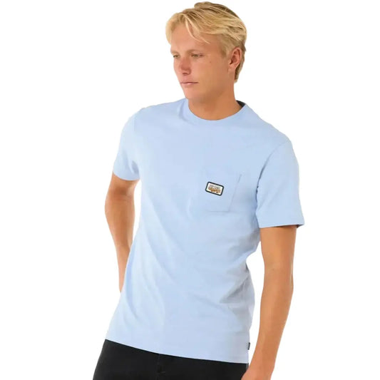 Rip Curl Surf Paradise Badge T-Shirt Hellblau