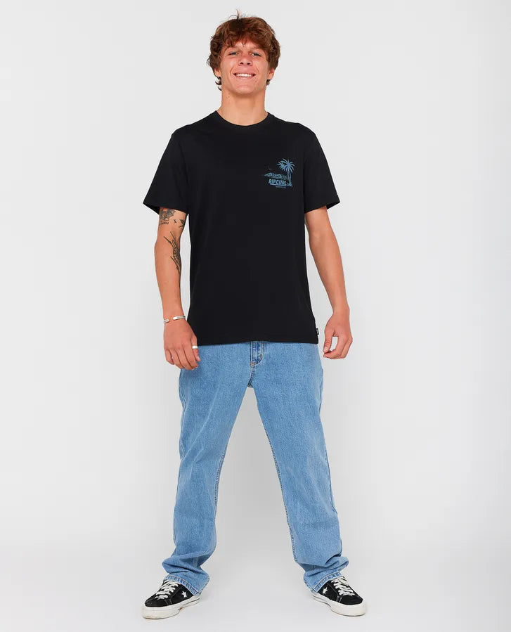 Rip Curl Sportline Tubular T-Shirt Schwarz