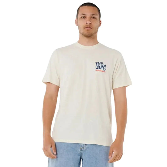 T-Shirt Rip Curl Shaper Address Branca/Bege