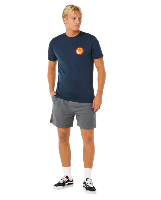 Rip Curl Pacific Rinse Stacked Tee Dark Navy