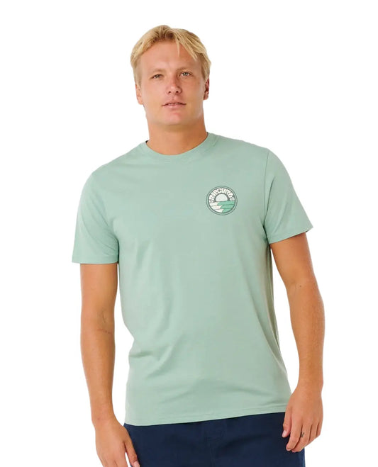 Rip Curl Pacific Rinse Stacked Tee Aloe