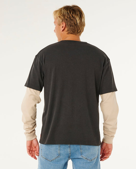 Rip Curl Inner Visions Smashed L/S Tee Washed Black