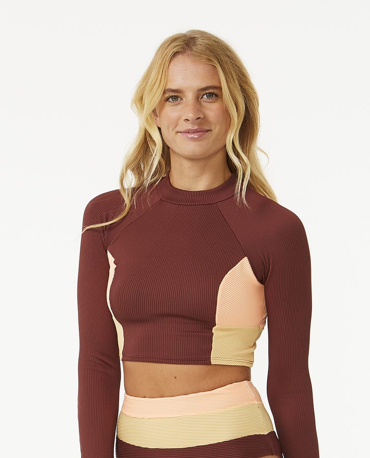 Rip Curl Block Party Gespleißtes Crop L/S