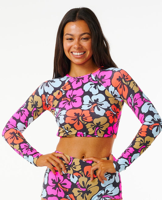 Rip Curl Hibiscus Heat Crop Rashvest