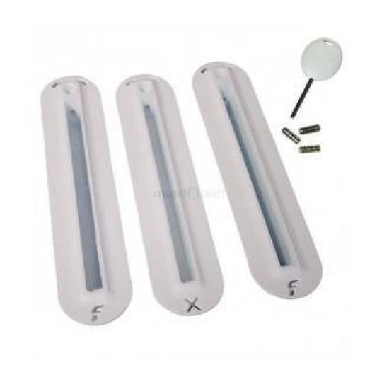 Fin Plug Produktions Set for Futures Fins White / Black