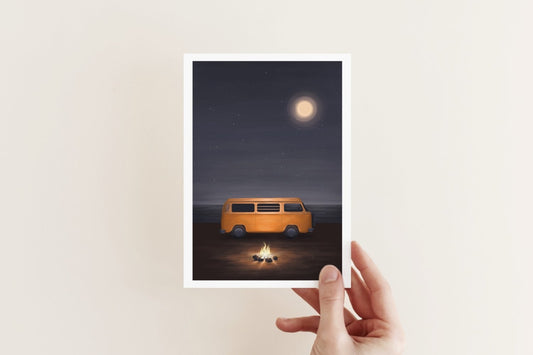 Studio Trev Night Camp Postcard