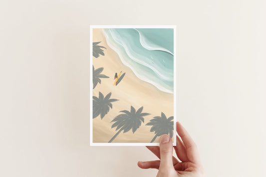 Studio Trev Secret Beach Postcard