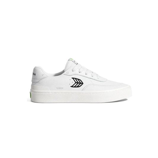 Cariuma Luan Pro White Premium Leather Black Logo Schuhe
