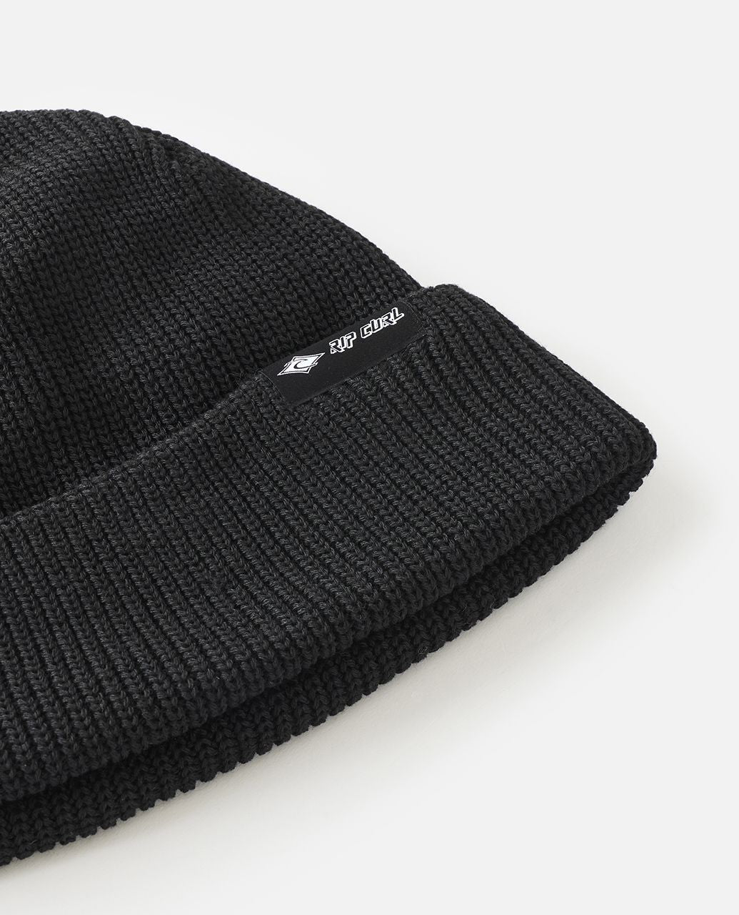 RipCurl Classic Surf Shallow Beanie Ice Grey Black