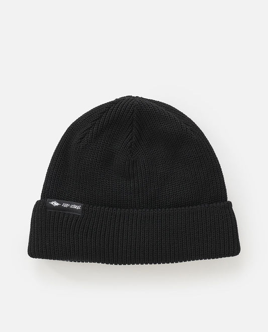 RipCurl Classic Surf Shallow Beanie Ice Grey Black