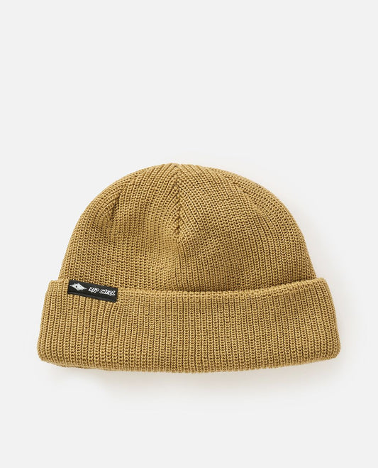 RipCurl Classic Surf Shallow Beanie Ice Grey Mustard Gold