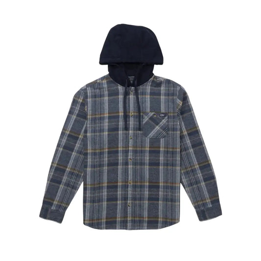 Salty Crew Whitewash Flanell-Hoodie Grau