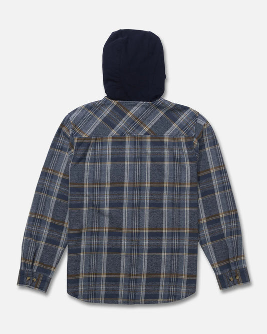 Salty Crew Whitewash Flanell-Hoodie Grau