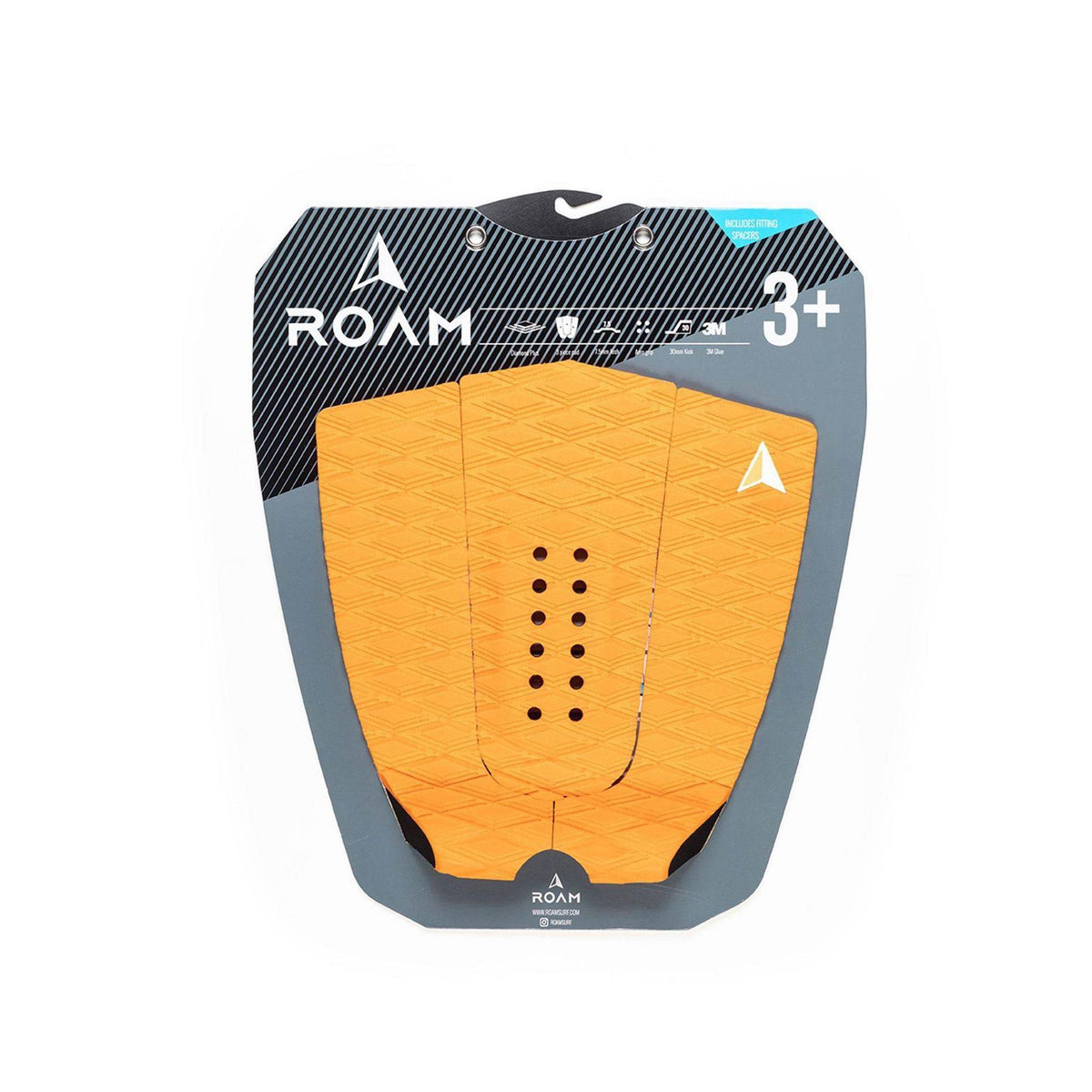 ROAM Footpad Deck Grip Traction Pad 3-piece Orange