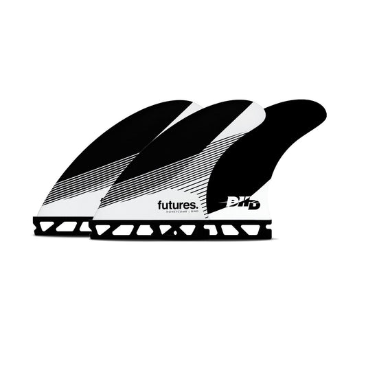 FUTURES Thruster Fin Set DHD Honeycomb White 5.3