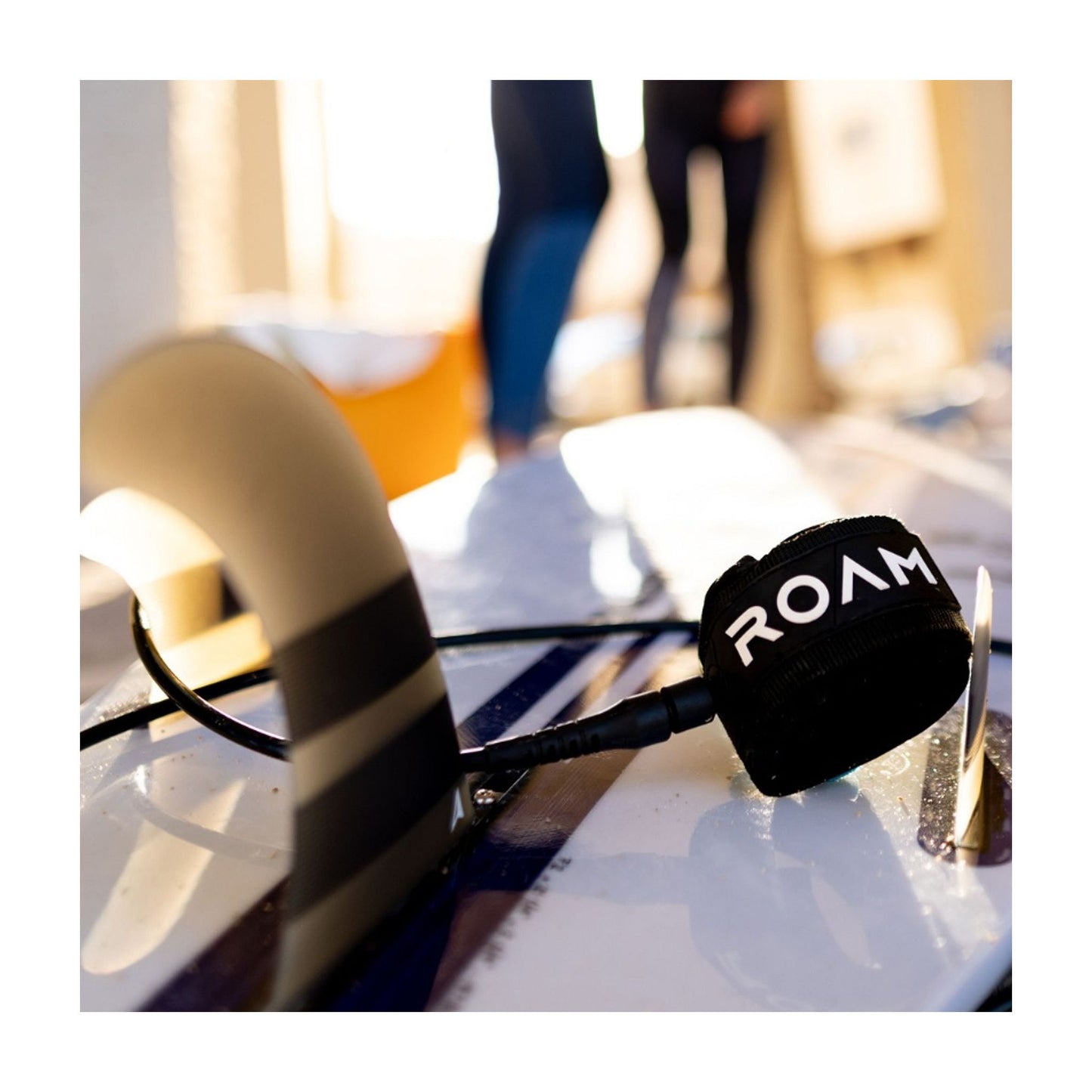 ROAM Surfboard ECO Leash Recycled Black