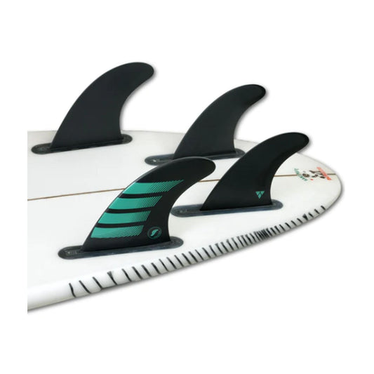 FUTURES Quad Thruster 5 Fin Set F6 Alpha M Turquoise 6.9