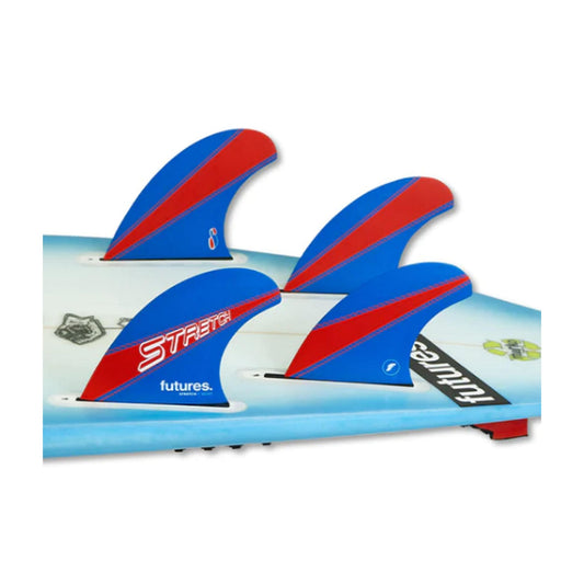 FUTURES Quad 4 Fin Set Stretch Honeycomb Unisize Blue 7.4