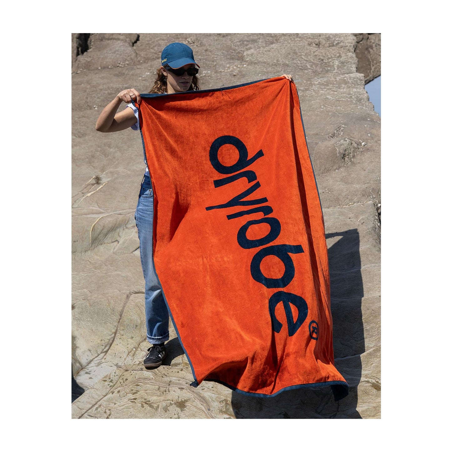 DRYROBE beach towel Orange Blue