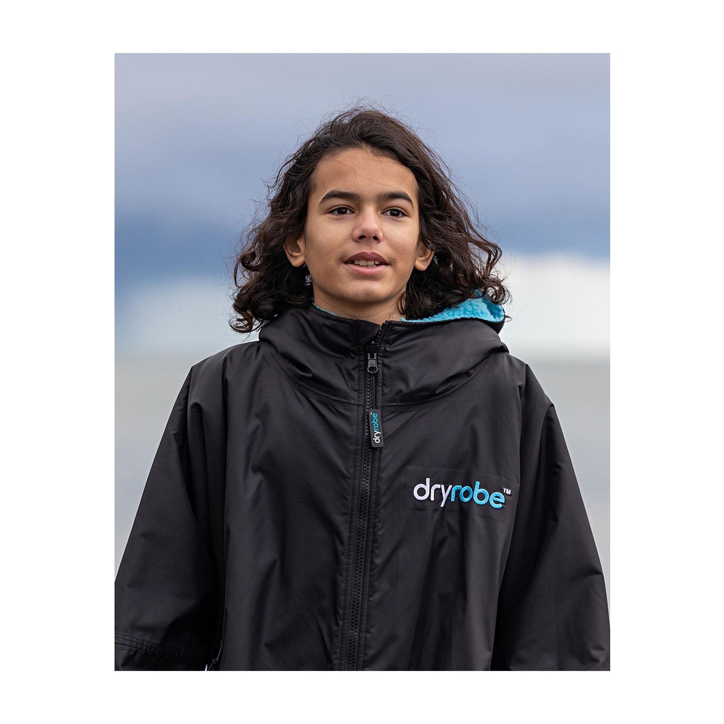 DRYROBE Advance Long Sleeve KIDS BlackBlue 10-13 Schwarz Blau