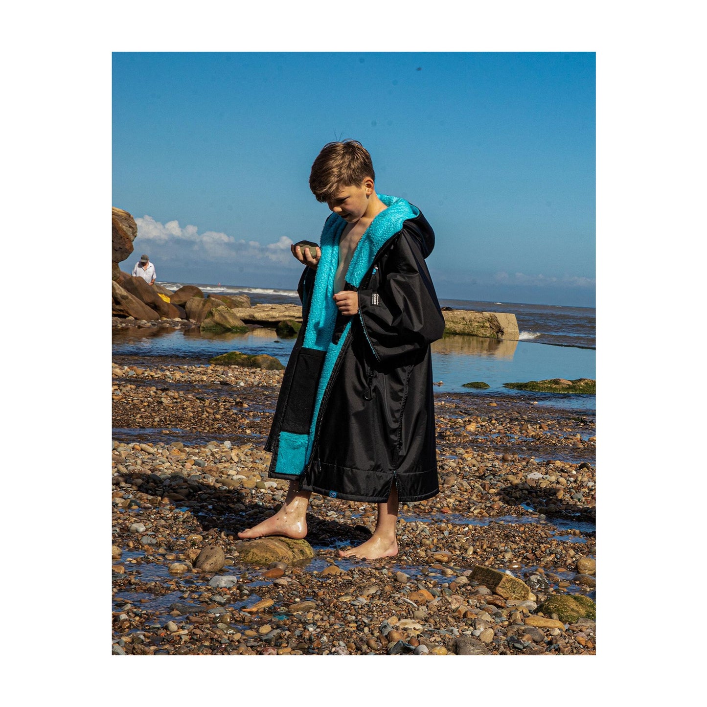 DRYROBE Advance Short Sleeve KIDS Black Blue 5-9