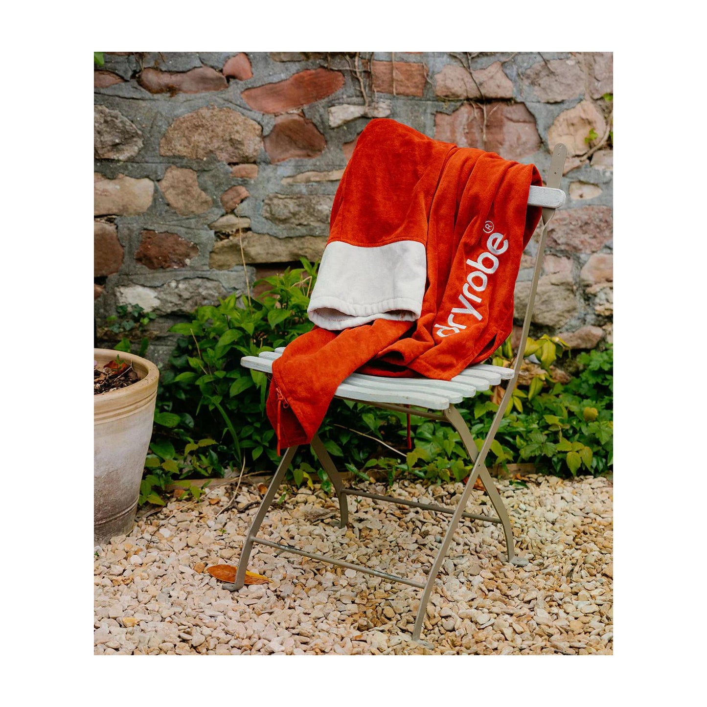 DRYROBE Fullzip cotton towel coat Orange Adult