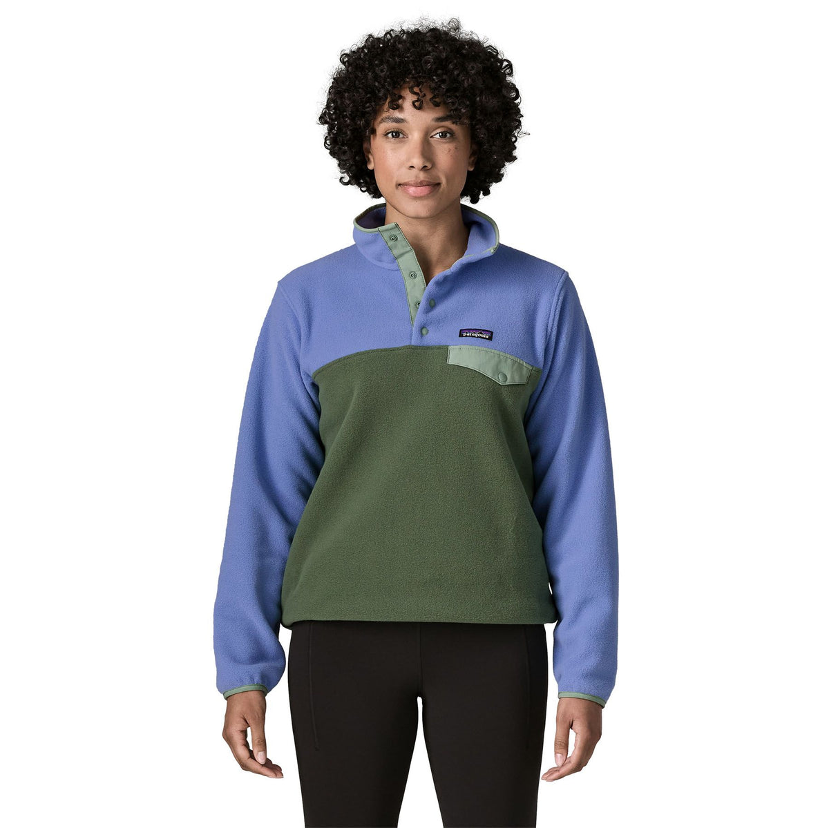 Patagonia Women's Lightweight Synch Snap-T Sweatshirt Conifer Green