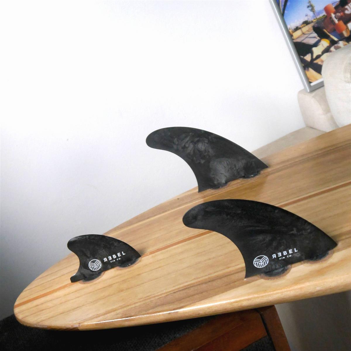 Rebel Rapid Fin Set FCS I - recicláveis Carbono
