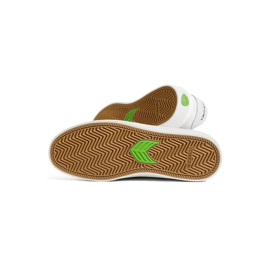 Cariuma Luan Pro White Premium Leather Black Logo Schuhe