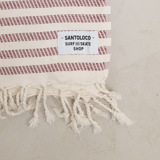 SantoLoco Pestamel Acácia Terry Handtuch Bordeaux