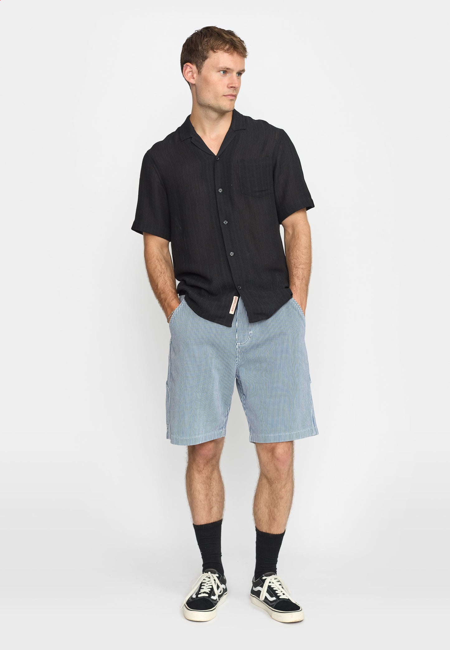 Revolution Short-sleeved Cuban Shirt Black