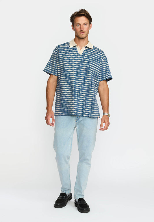 Revolution Jacquard Poloshirt Marineblau