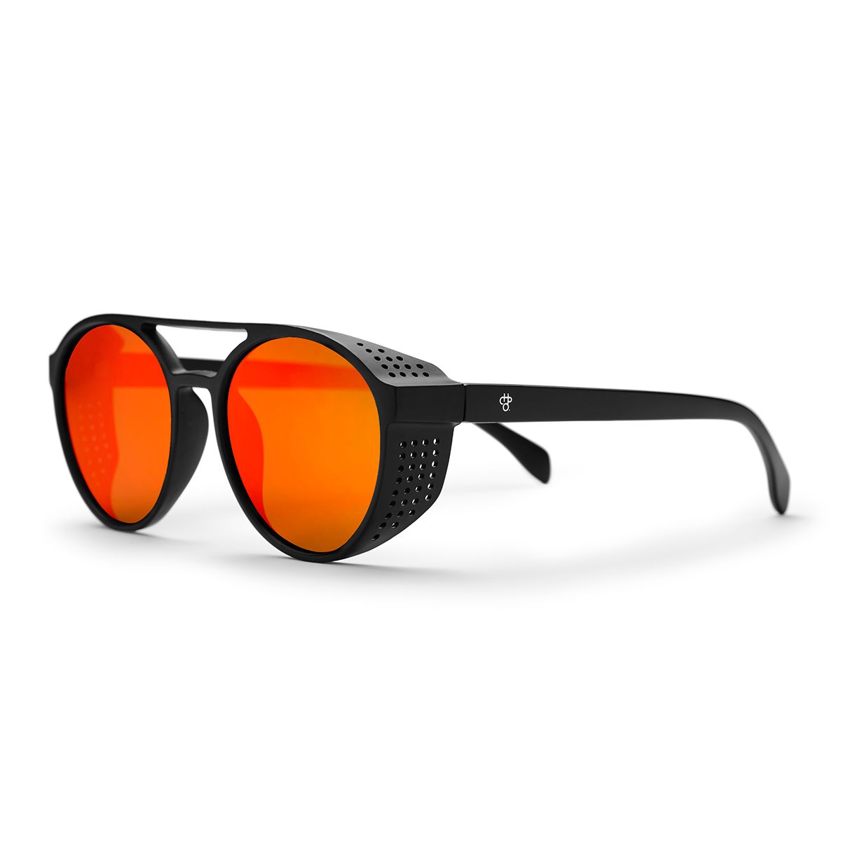 CHPO Rickard Sunglasses Matte Black / Red Mirror