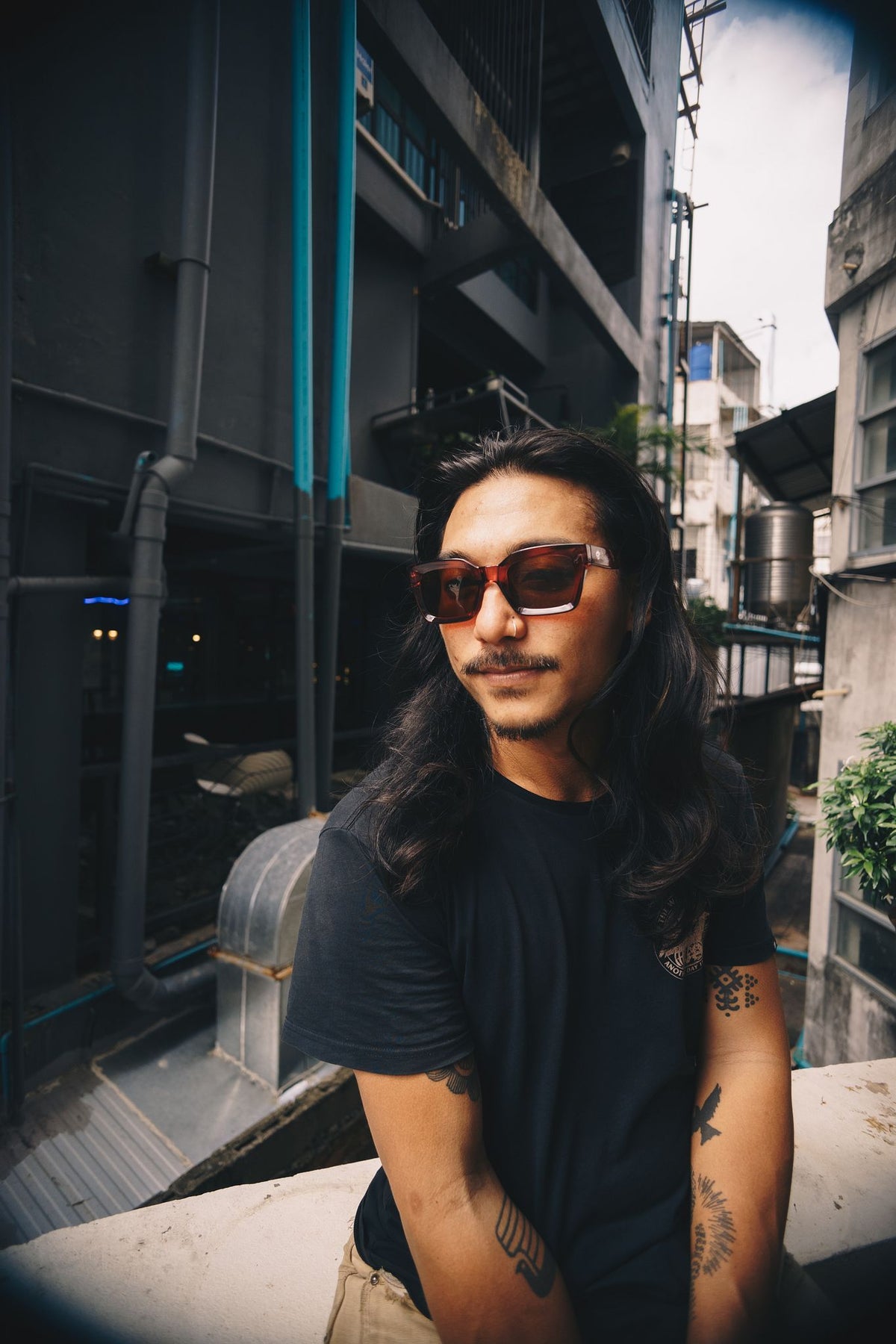 CHPO Anna Sunglasses Black / Leopard Brown / Burgundy