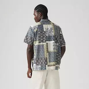 Levis Sunset Camp Patchwork Dress Hemd Blau