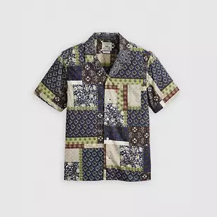 Levis Sunset Camp Hemd Patchwork Dress Blues0