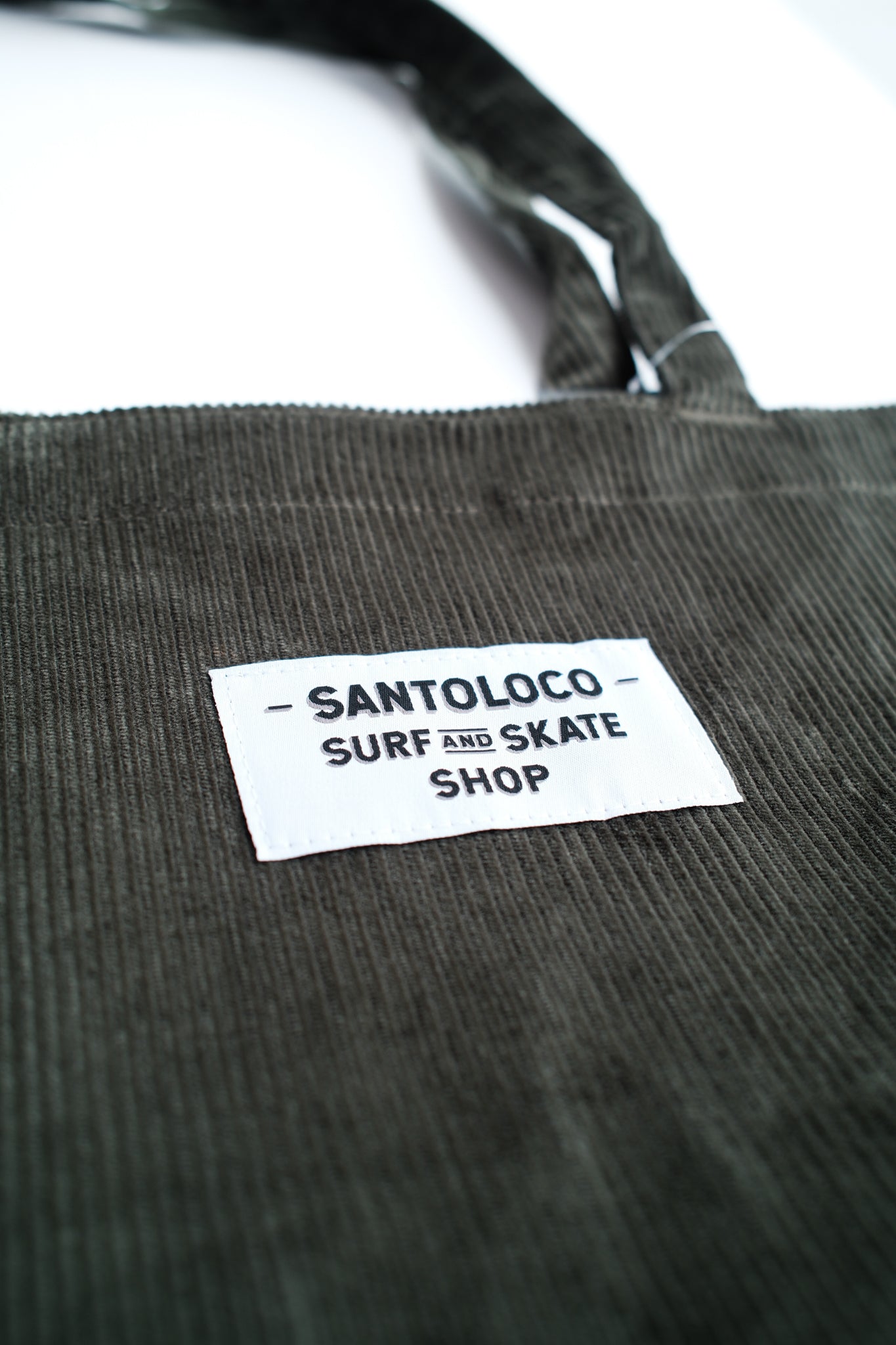 SantoLoco Tote Bag Corduroy Dark Green