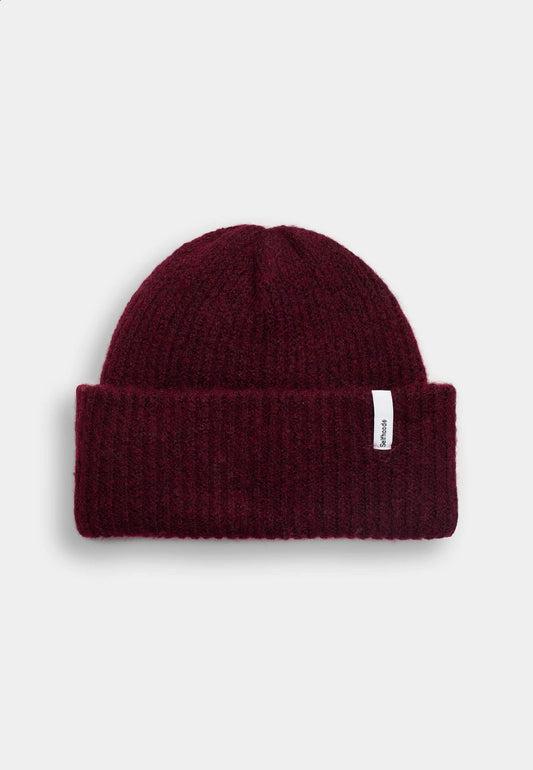 Selfhood Fluffy Beanie Burgundy