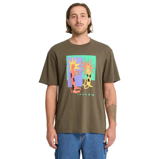 Volcom Longo Cats T-Shirt Braun