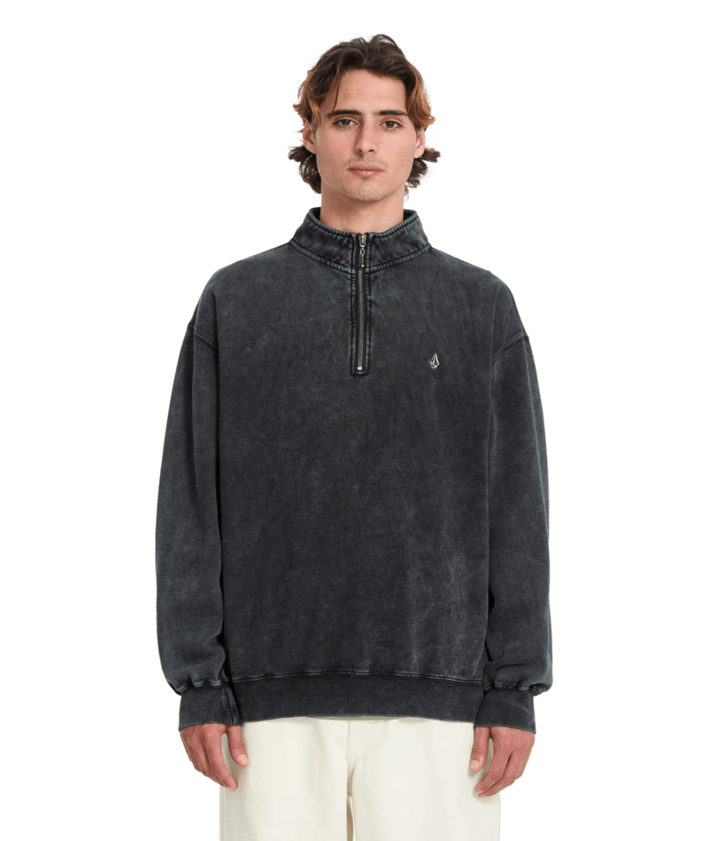 Volcom Single Stone Quarter Zip Schwarz