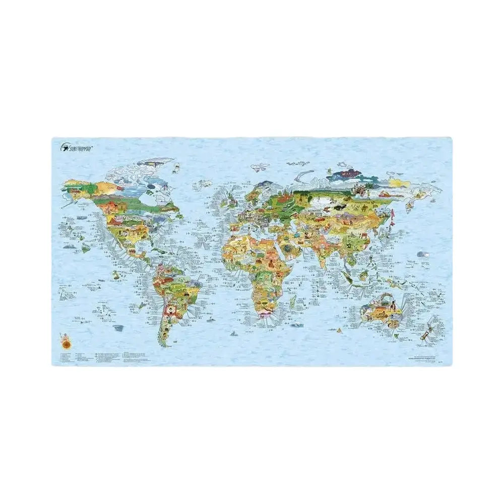 Toalha de mapa Surftrip Awesome Maps