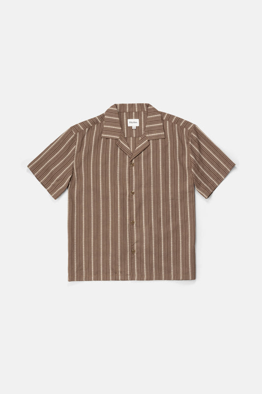 Rhythm West Winds STRIPE SS Shirt Earth