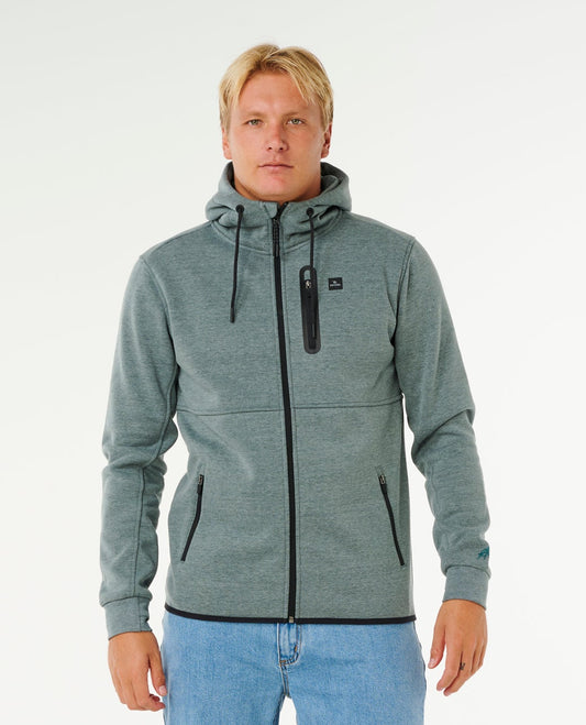 Rip Curl Departed Bonded DWR Zip Moss
