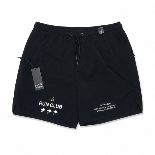 SantoLoco Run Club Shorts Black