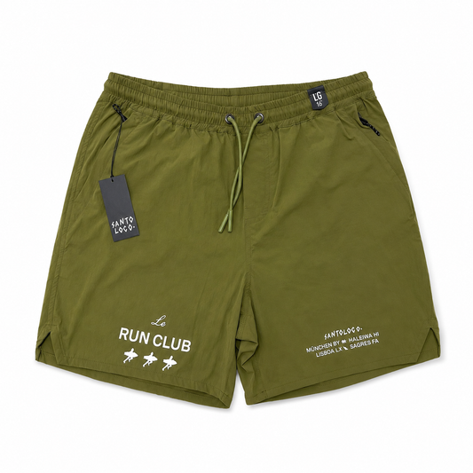 SantoLoco Run Club Shorts Olive