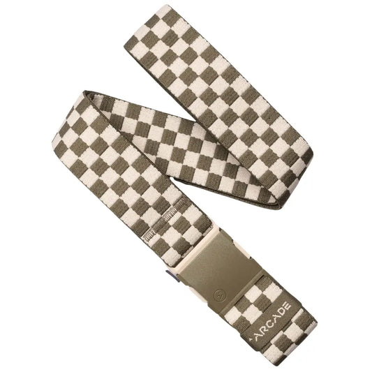 Arcade Check Belt Green / White