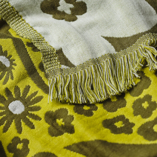 Slowtide Frankee Driftweave Turkish Towel Avocado