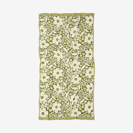 Slowtide Frankee Driftweave Turkish Towel Avocado